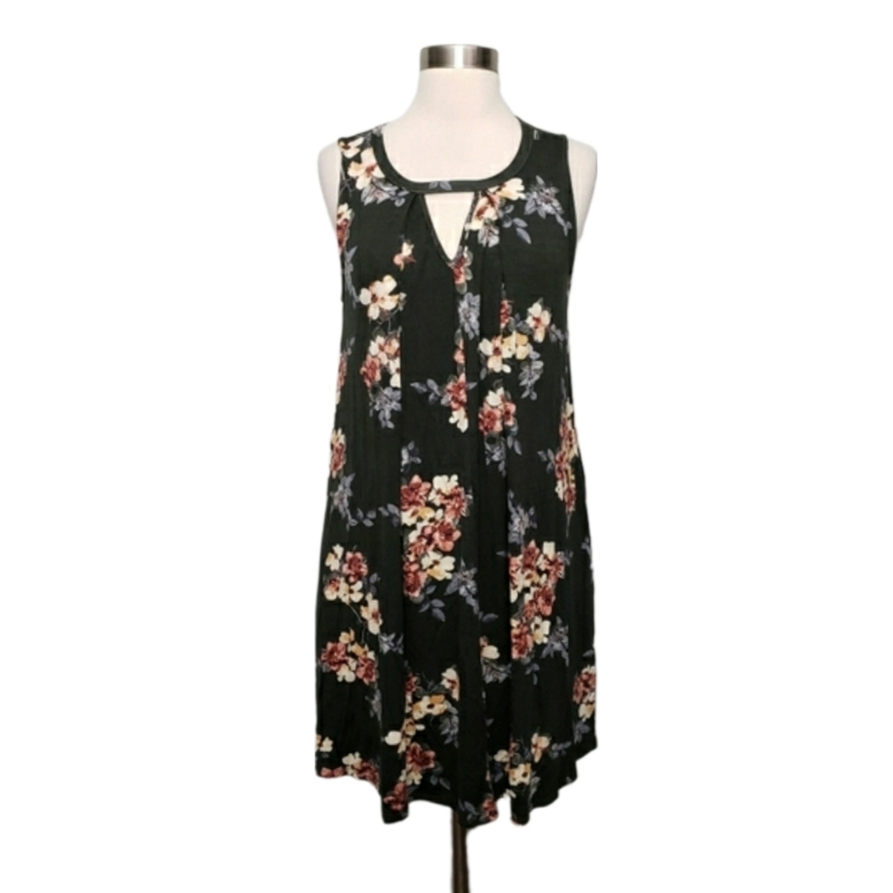 Altar'd State Small Floral Keyhole Flowy Drapey Dress